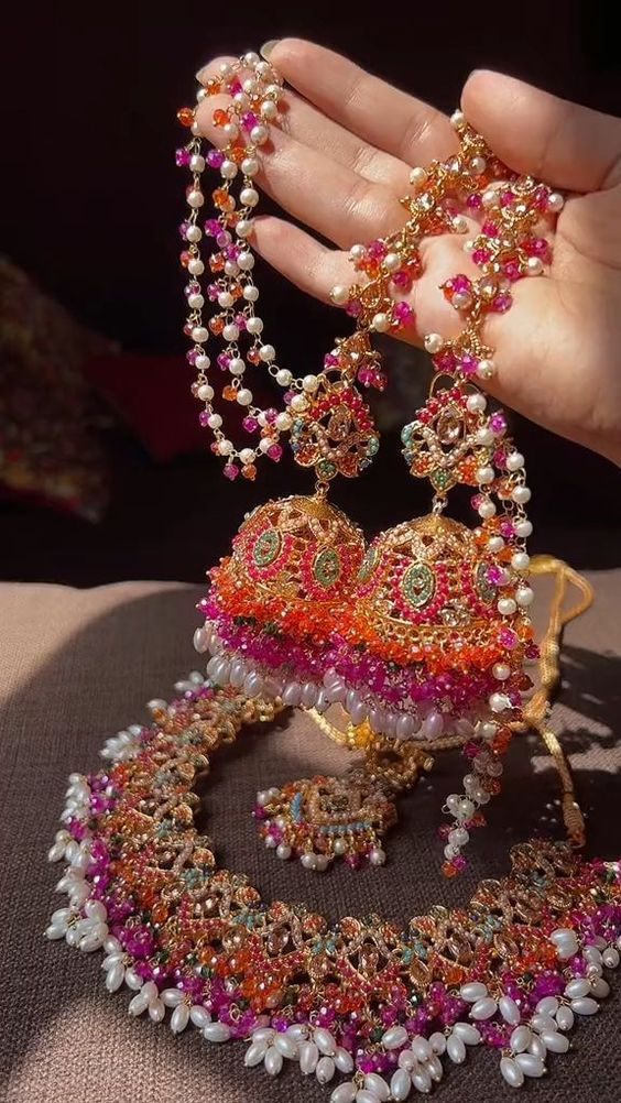 Vibrant Multi-Color Beaded Bridal Jewelry Set – nacklace.shop