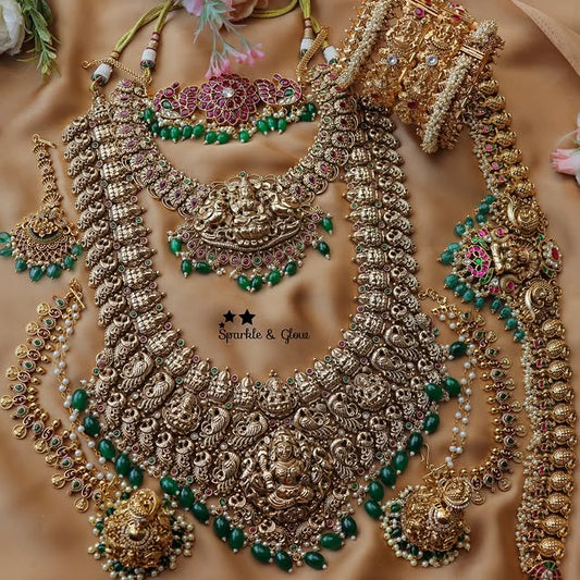 Premium Antique Temple Bridal Jewelry Set – nacklace.shop