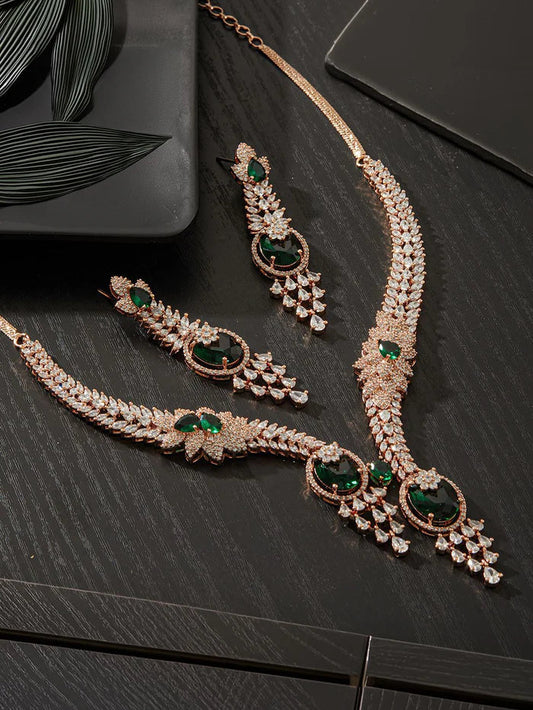 Emerald Elegance Diamond Necklace Set – nacklace.shop