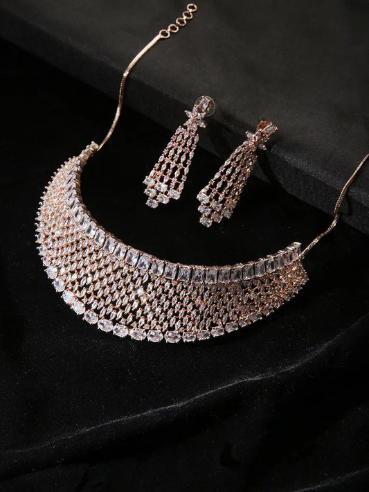 Elegant Crystal Choker Necklace Set – nacklace.shop
